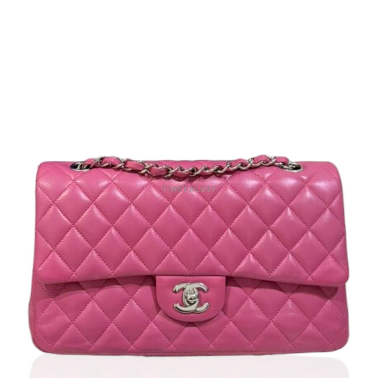 【ヴィンテージ】RankS☆Chanel Pink Silver No21 Classic Flap Chanel Vintage Sakura Pink Caviar Medium Classic Flap Silver